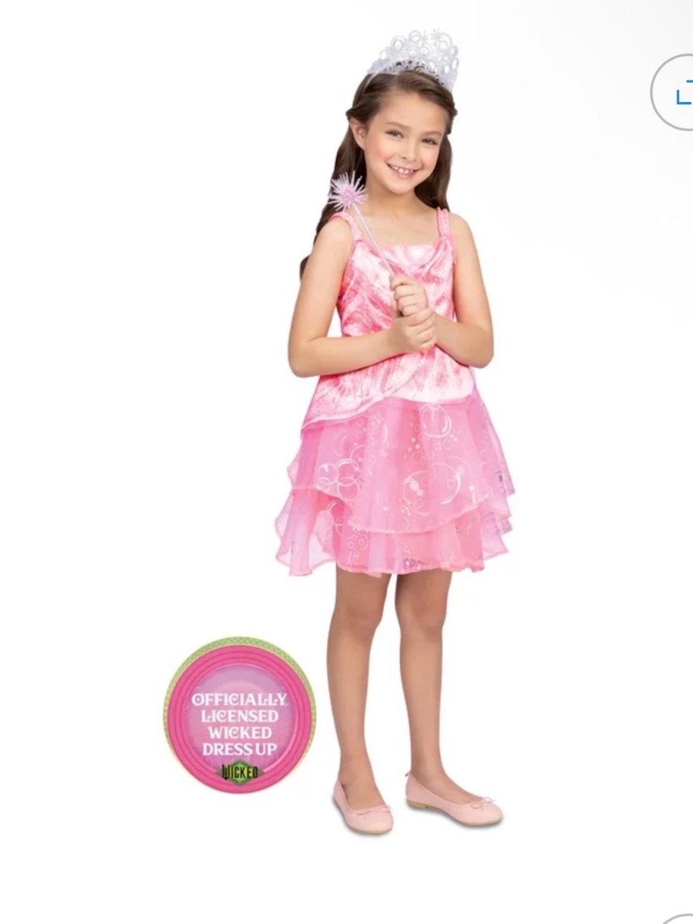 Wicked Glinda Pink Bubble Dress & Accessories Girl Child Dress up Set sz 4-6